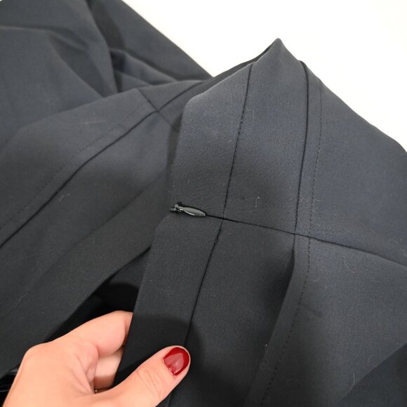 Akris Punto Size 14 Navy Franca Mid-Rise Cropped Pants - Picture 6 of 11